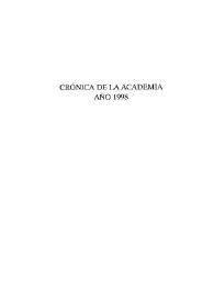 Crónica de la Academia. Año 1998 / Antonio Iglesias ... [et al] | Biblioteca Virtual Miguel de Cervantes