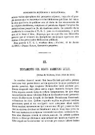 Testamento del Beato Raimundo Lulio | Biblioteca Virtual Miguel de Cervantes