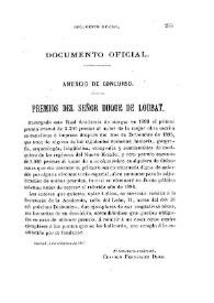 Anuncio de concurso. Premios del Sr. Duque de Loubat / Cesáreo Fernández Duro | Biblioteca Virtual Miguel de Cervantes