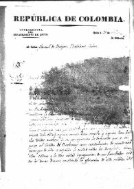 Orden de la Intendencia de Quito al Sr. General de Brigada Bartolomé Salom (Quito, 21 de julio de 1823, año 13º) | Biblioteca Virtual Miguel de Cervantes
