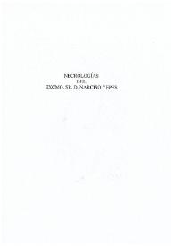 Necrología del Excmo Sr. D. Narciso Yepes / Antonio Iglesias [et al.] | Biblioteca Virtual Miguel de Cervantes