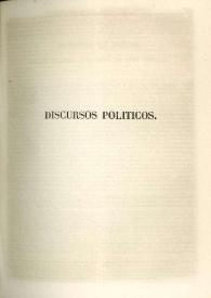 Discursos políticos / Francisco de Quevedo y Villegas; colección completa, corregida, ordenada e ilustrada por D. Aureliano Fernández-Guerra y Orbe | Biblioteca Virtual Miguel de Cervantes