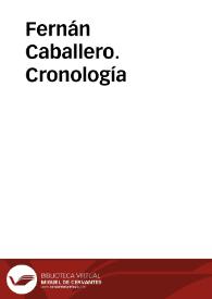Fernán Caballero. Cronología | Biblioteca Virtual Miguel de Cervantes