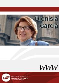 Dionisia García / director Ángel L. Prieto de Paula | Biblioteca Virtual Miguel de Cervantes