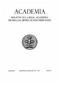 Academia : Boletín de la Real Academia de Bellas Artes de San Fernando Primer semestre de 1995. Número 81. Preliminares e índice | Biblioteca Virtual Miguel de Cervantes