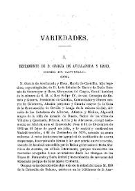 Testamento de D. García de Avellaneda y Haro, conde de Castrillo (1670) / Cesáreo Fernández Duro | Biblioteca Virtual Miguel de Cervantes