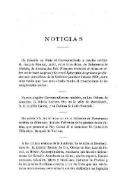 Noticias. Boletín de la Real Academia de la Historia, tomo 35 (noviembre 1899). Cuaderno V / F.F., C.F.D. | Biblioteca Virtual Miguel de Cervantes