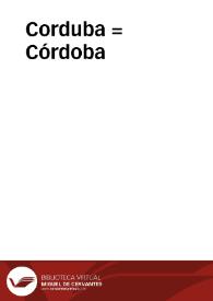 Corduba : = Córdoba / Proyecto Simulacra Romae | Biblioteca Virtual Miguel de Cervantes
