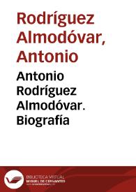 Antonio Rodríguez Almodóvar. Biografía | Biblioteca Virtual Miguel de Cervantes