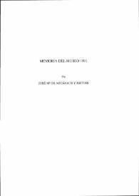 Memoria del Museo 1991 /  José M.ª de Azcárate y Ristori | Biblioteca Virtual Miguel de Cervantes