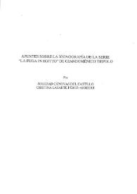 Apuntes sobre la iconografía de la serie "La fuga in Egitto" de Giandoménico Tiépolo / Soledad Cánovas del Castillo, Cristina Lasarte Pérez-Arregui | Biblioteca Virtual Miguel de Cervantes