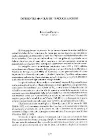 Diferentes maneras de traducir a Scribe / Ermanno Caldera | Biblioteca Virtual Miguel de Cervantes