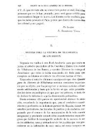 Apuntes para la historia de Villafranca de los Barros / José María Asensio | Biblioteca Virtual Miguel de Cervantes