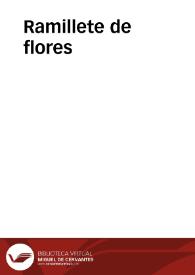 Ramillete de flores / recopilado por Pedro Flores | Biblioteca Virtual Miguel de Cervantes