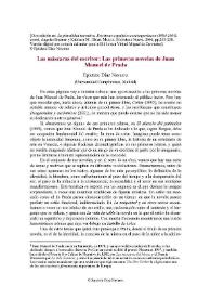 Las máscaras del escritor : Las primeras novelas de Juan Manuel de Prada / Epícteto Díaz Navarro | Biblioteca Virtual Miguel de Cervantes
