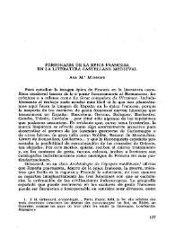 Personajes de la épica francesa en la literatura castellana medieval / Ana M.ª Mussons | Biblioteca Virtual Miguel de Cervantes