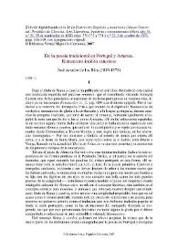 De la poesía tradicional en Portugal y Asturias. Romancero inédito asturiano / José Amador de los Ríos | Biblioteca Virtual Miguel de Cervantes