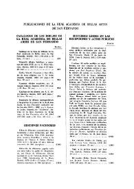 Publicaciones de la Real Academia de Bellas Artes de San Fernando | Biblioteca Virtual Miguel de Cervantes