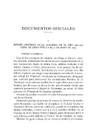 Reseña histórica de la Academia en el año 1904-1905, leída en Junta pública el 9 de mayo de 1905 / Cesáreo Fernández Duro | Biblioteca Virtual Miguel de Cervantes