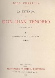 La leyenda de Don Juan Tenorio (fragmento) / José Zorrilla;  ilustración de J.L. Pellicer | Biblioteca Virtual Miguel de Cervantes