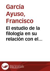 El estudio de la filología en su relación con el sánscrito / Francisco García Ayuso | Biblioteca Virtual Miguel de Cervantes