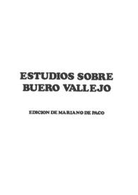 Estudios sobre Buero Vallejo / edición de Mariano de Paco | Biblioteca Virtual Miguel de Cervantes