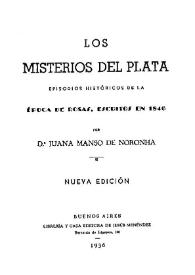 Los misterios del Plata / por Juana Manso de Noronha | Biblioteca Virtual Miguel de Cervantes