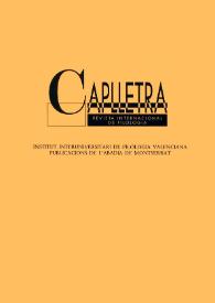 Més informació sobre Caplletra: Revista Internacional de Filologia