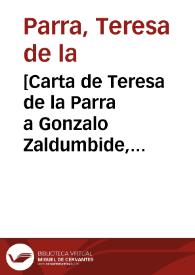 [Carta de Teresa de la Parra a Gonzalo Zaldumbide, Caracas, 21 de noviembre de 1924] / Teresa de la Parra | Biblioteca Virtual Miguel de Cervantes