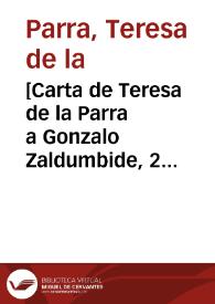 [Carta de Teresa de la Parra a Gonzalo Zaldumbide, 2 de diciembre de 1924] / Teresa de la Parra | Biblioteca Virtual Miguel de Cervantes