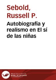Autobiografía y realismo en El sí de las niñas / Russel P. Sebold | Biblioteca Virtual Miguel de Cervantes