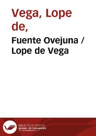 Fuente Ovejuna / Lope de Vega | Biblioteca Virtual Miguel de Cervantes
