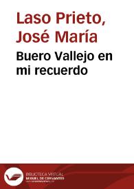 Buero Vallejo en mi recuerdo / José María Laso Prieto | Biblioteca Virtual Miguel de Cervantes