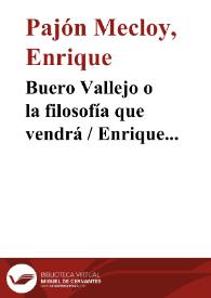 Buero Vallejo o la filosofía que vendrá / Enrique Pajón Mecloy | Biblioteca Virtual Miguel de Cervantes