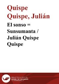 El sonso : = Sunsumanta / Julián Quispe Quispe | Biblioteca Virtual Miguel de Cervantes