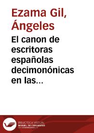 El canon de escritoras españolas decimonónicas en las historias de la literatura / Ángeles Ezama Gil | Biblioteca Virtual Miguel de Cervantes