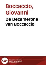 De Decamerone van Boccaccio / Bocaccio | Biblioteca Virtual Miguel de Cervantes