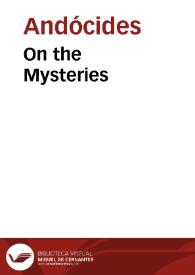 On the Mysteries / Andocides | Biblioteca Virtual Miguel de Cervantes