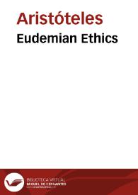 Eudemian Ethics / Aristotle | Biblioteca Virtual Miguel de Cervantes