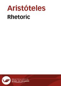 Rhetoric / Aristotle | Biblioteca Virtual Miguel de Cervantes