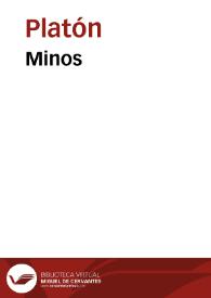 Minos / Plato | Biblioteca Virtual Miguel de Cervantes