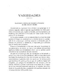 La puerta nueva de Bisagra (Toledo) es de origen árabe / Manuel Castaños y Montijano | Biblioteca Virtual Miguel de Cervantes