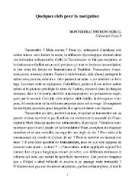 Quelques clefs pour la navigation / Montserrat Prudon-Moral | Biblioteca Virtual Miguel de Cervantes