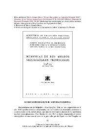 Museo Monográfico de Ampurias [Memoria 1948] / Martín Almagro Basch | Biblioteca Virtual Miguel de Cervantes
