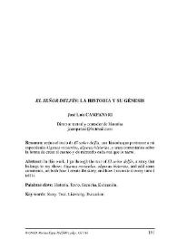 "El señor delfín": la historia y su génesis / José Luis Campanari | Biblioteca Virtual Miguel de Cervantes