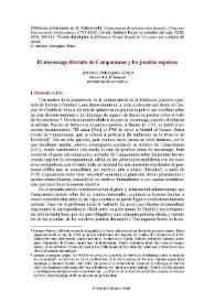El mecenazgo literario de Campomanes y los jesuitas expulsos / Antonio Astorgano Abajo | Biblioteca Virtual Miguel de Cervantes