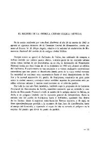 El recinto de la antigua ciudad Itálica (Sevilla) / Diego Angulo | Biblioteca Virtual Miguel de Cervantes