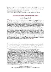 Una discusión sobre la Prehistoria de Malta / Martín Almagro Basch | Biblioteca Virtual Miguel de Cervantes