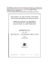 Museo Arqueológico Nacional. Adquisiciones de 1946 a 1954. Un nuevo depósito de bronce final hallado en San Esteban del río Sil / Martín Almagro Basch | Biblioteca Virtual Miguel de Cervantes