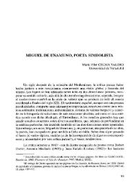 Miguel de Unamuno, poeta simbolista / Rafael Alarcón Sierra | Biblioteca Virtual Miguel de Cervantes